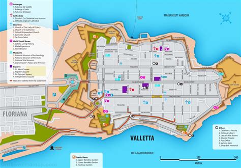 map of valletta attractions